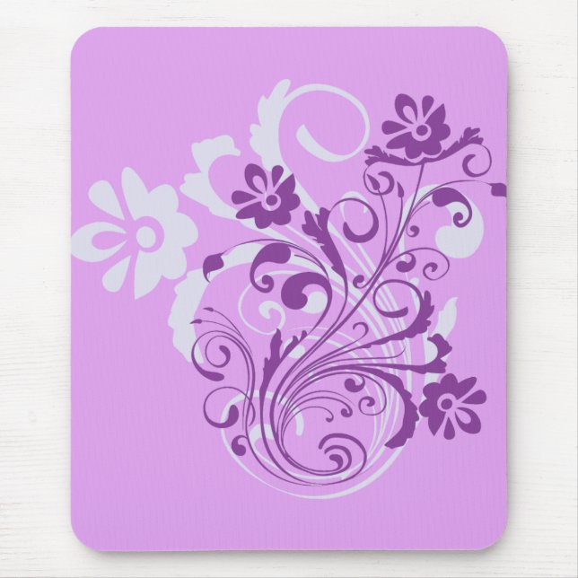 Violett-Blume Mousepad (Vorne)