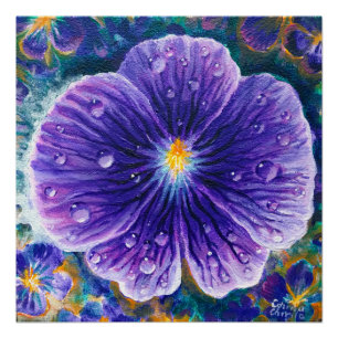 Violett-Blume Poster