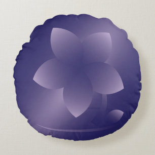 Violett-Blume Rundes Kissen