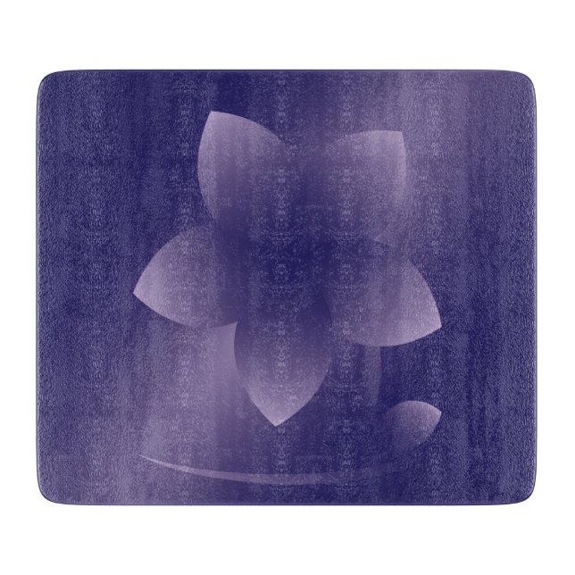 Violett-Blume Schneidebrett (Vorderseite)