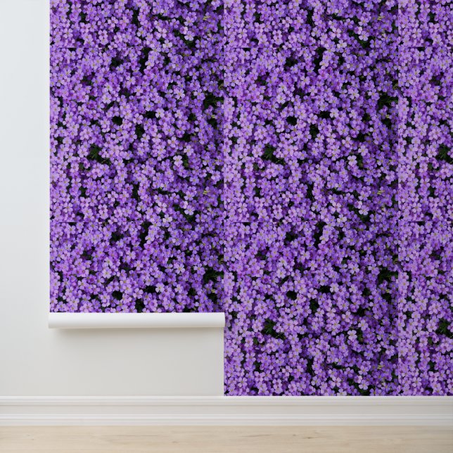 Violett-Blume Tapete (Anwendung)