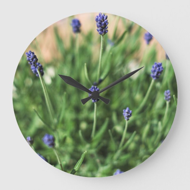 Violett-Blume - Uhr (Vorderseite)