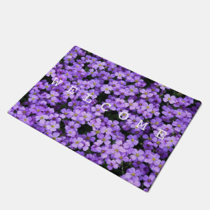 Violett-Blume - Willkommen Fußmatte