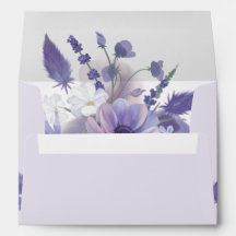 Violett-Blumen in Aquarellfarben.