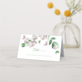 Violett-Blumen-Schmetterlinge Hochzeit Platzkarte