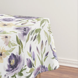 Violett-Blumenmuster Tischdecke