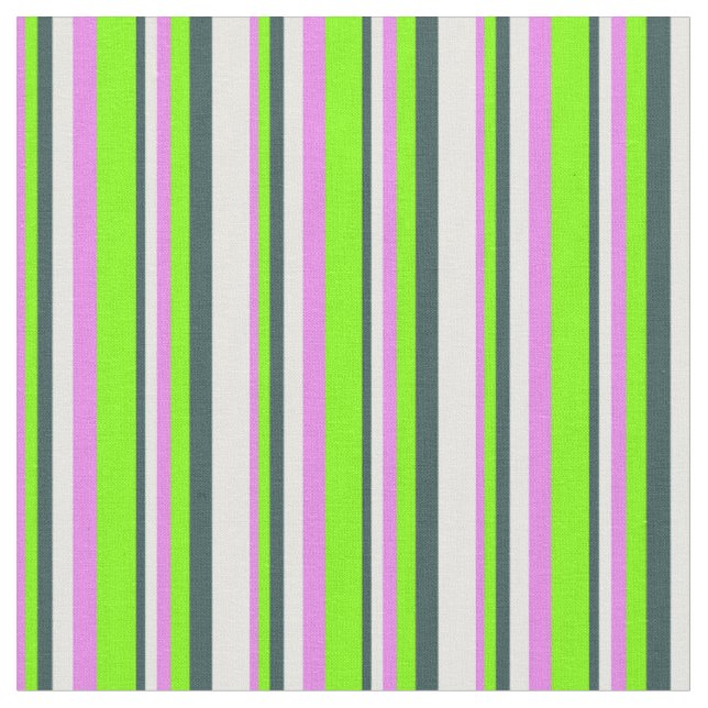 Violett, Chartreuse, dunkles Schiefergrau und Minz Stoff (Nahaufnahme)