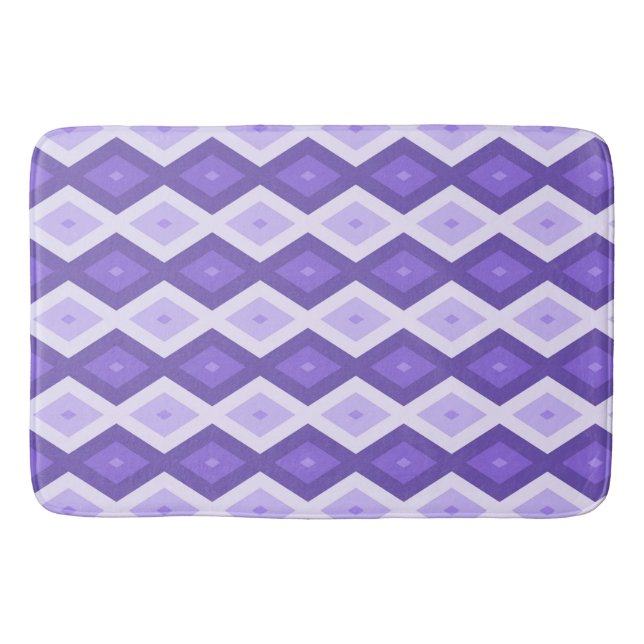 Violett-Diamantmuster Badematte (Vorderseite)