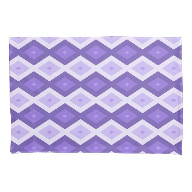 Violett-Diamantmuster Kissenbezug (Vorderseite)