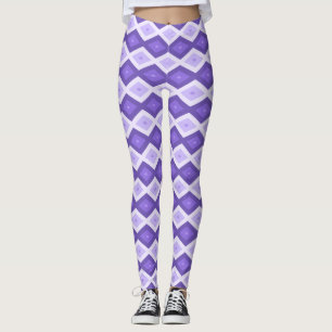 Violett-Diamantmuster Leggings