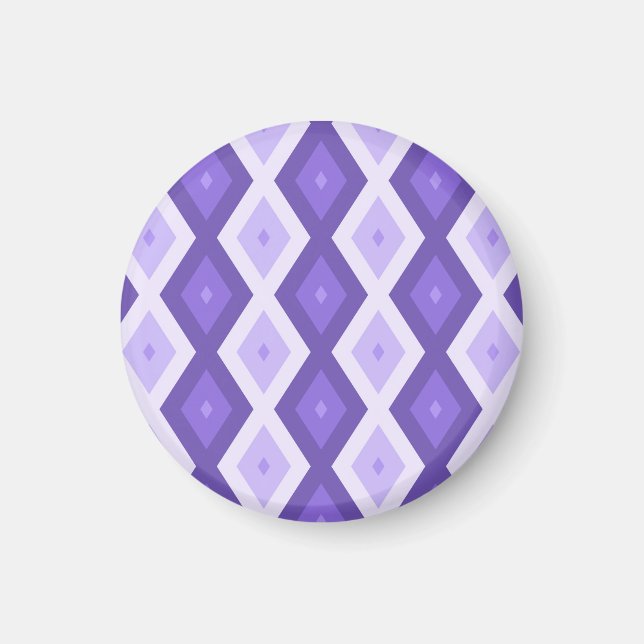 Violett-Diamantmuster Magnet (Vorne)
