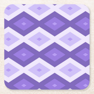 Violett-Diamantmuster Rechteckiger Pappuntersetzer