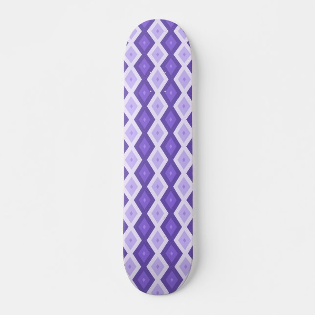 Violett-Diamantmuster Skateboard (Vorne)