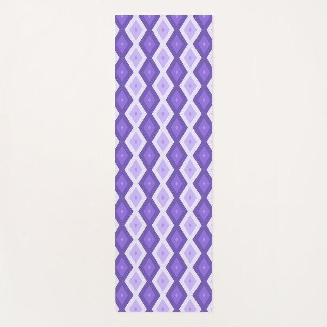 Violett-Diamantmuster Yogamatte (Vorderseite)