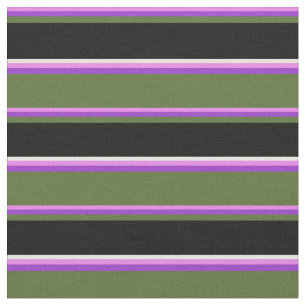 Violett, dunkle Orchideen, Olivgrün, Schwarz und W Stoff
