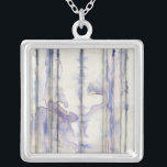 Violett-freie Ausdrucksfarbe Versilberte Kette<br><div class="desc">Dieses phantastische freie Ausdruckswerk von Jennifer Goldberger ist eine violette Aquarell voller Leben. Schwarze Linien verlaufen senkrecht in der Scheibe,  und violette Tropfen erstrecken sich von ihnen wie Wellen in einem See. Ein wunderschöner Druck,  der bei einigen Zazzle-Produkten gut ankommt. Bestelle noch heute!</div>