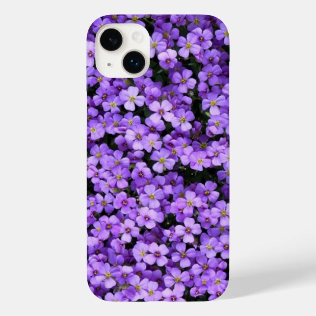 Violett Frühlingsviolette Blumen Case-Mate iPhone Hülle (Rückseite)