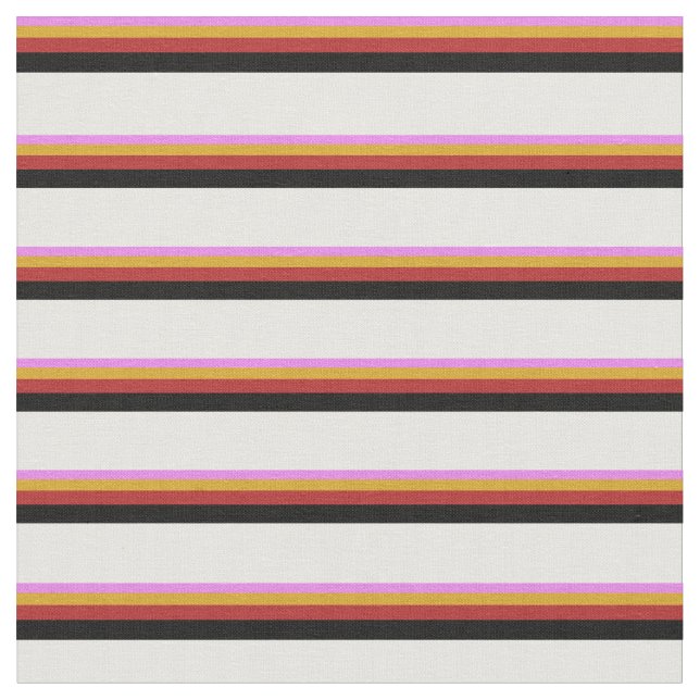 Violett, Goldenrod, rot, schwarz und weiß gefärbt Stoff (Nahaufnahme)