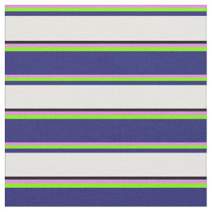 Violett, Grün, Mitternau, Weiß und Schwarz Stoff