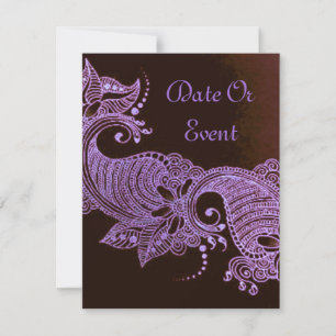 Violett henna mehndi floral