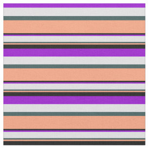 Violett, Lavendel, Schiefergrau, Lachs und Schwarz Stoff