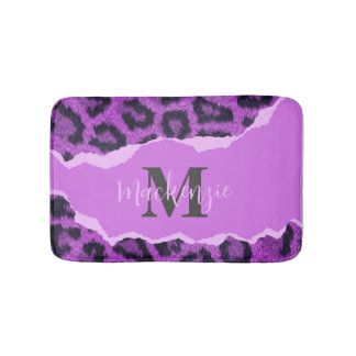 Violett-Leopard-Printwerbung Badematte