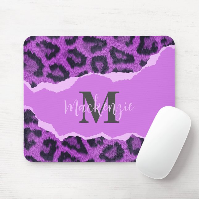 Violett-Leopard-Printwerbung Mousepad (Mit Mouse)