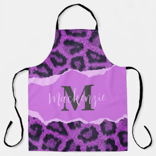 Violett-Leopard-Printwerbung Schürze