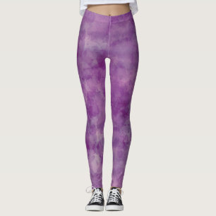 Violett Lila Aquarellabstraktion Leggings