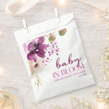 Violett Lila Blütenbaby in Bloom Baby Dusche