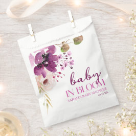 Violett Lila Blütenbaby in Bloom Baby Dusche Geschenktütchen