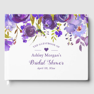 Violett Lila Brautparty Gästebuch