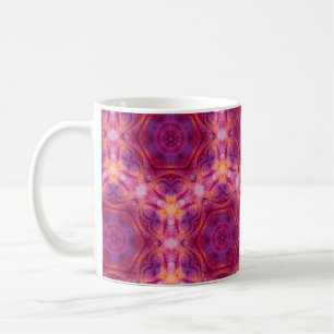 violett, lila, orange und blaues Wasserfarben-Kale Kaffeetasse
