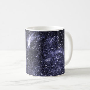 Violett lila, sehr peri schwarze abstrakte Galaxie Kaffeetasse