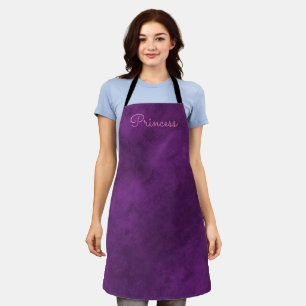 Violett Lila Velvet-Aussehen Schürze