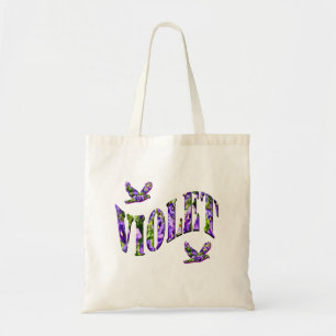 Violett, Mädchenname aus Lila Stiefmütterchen, Tragetasche