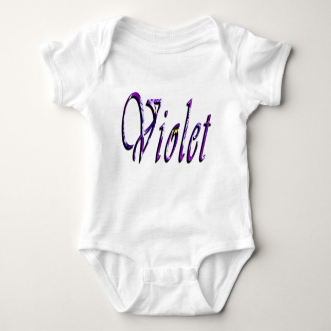 Violett, Mädchenname, Logo Baby's Tutu Bodysuit Baby Strampler (Vorderseite)