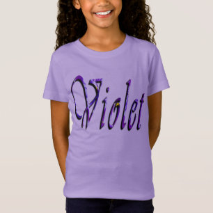 Violett, Mädchenname, Logo, Lavendel-T - Shirt für