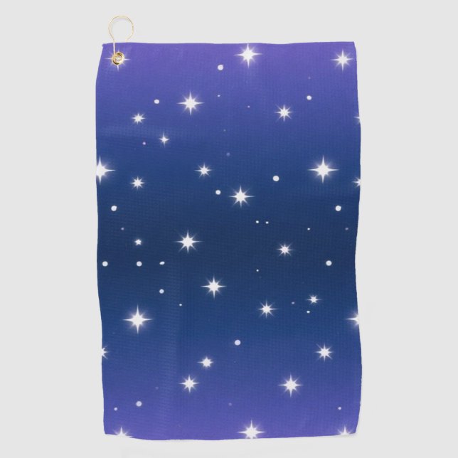 Violett-Nachtleuchte mit Zwirbelstangen-Muster Golfhandtuch (Vorderseite)