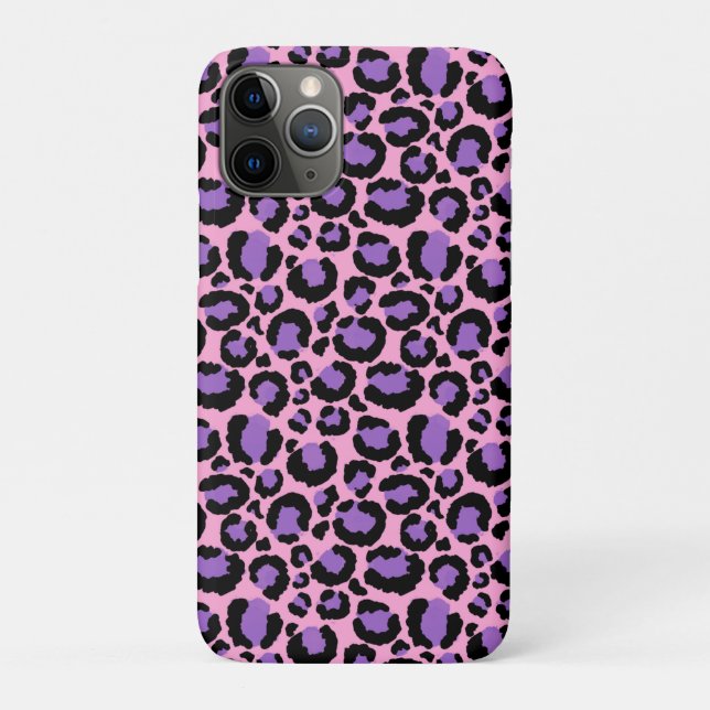 Violett Pink Cheetah Leopard Muster Tierlover Case-Mate iPhone Hülle (Rückseite)