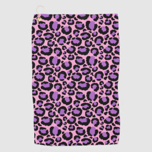 Violett Pink Cheetah Leopard Muster Tierlover Golfhandtuch