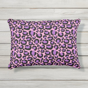 Violett Pink Cheetah Leopard Muster Tierlover Kissen Für Draußen