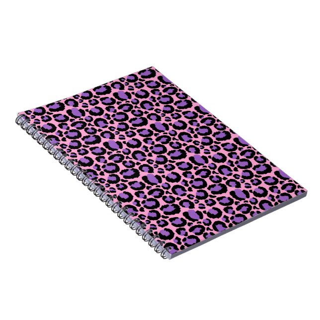 Violett Pink Cheetah Leopard Muster Tierlover Notizblock (Rechte Seite)