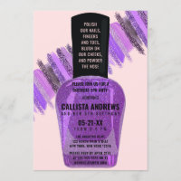 Violett Pink Glitzer Nail Polnischer Wellness-Cent