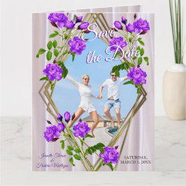 Violett Purplisch-Rose auf Magenta-Pink-Seide Karte