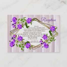 Violett Purplische Aquarellfarben Rose auf rosa Se Begleitkarte