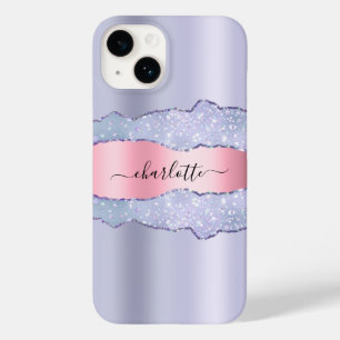 Violett-Rosa-Adlernamenskript Case-Mate iPhone 14 Hülle