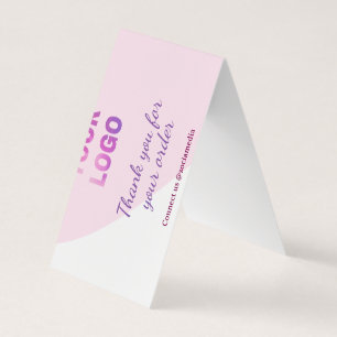 Violett rosa Ihr Logo mit uns verbinden soziale Me Visitenkarten