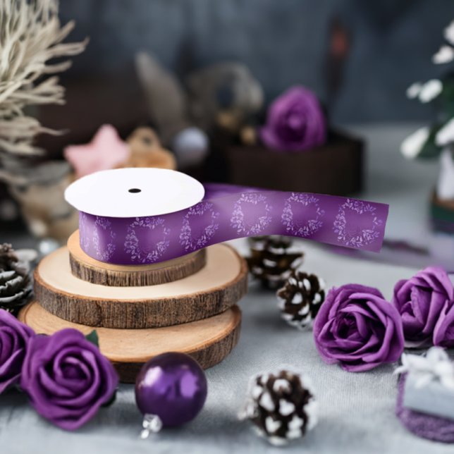 Violett-Rose-Satin-Band (Breite: 1,5 Zoll) Satinband (Small Violet Rose Satin Ribbon)