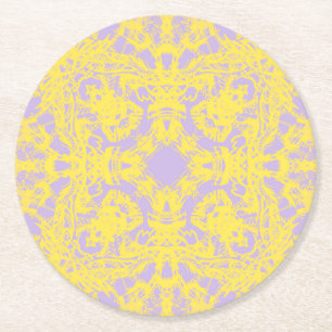violett runder pappuntersetzer